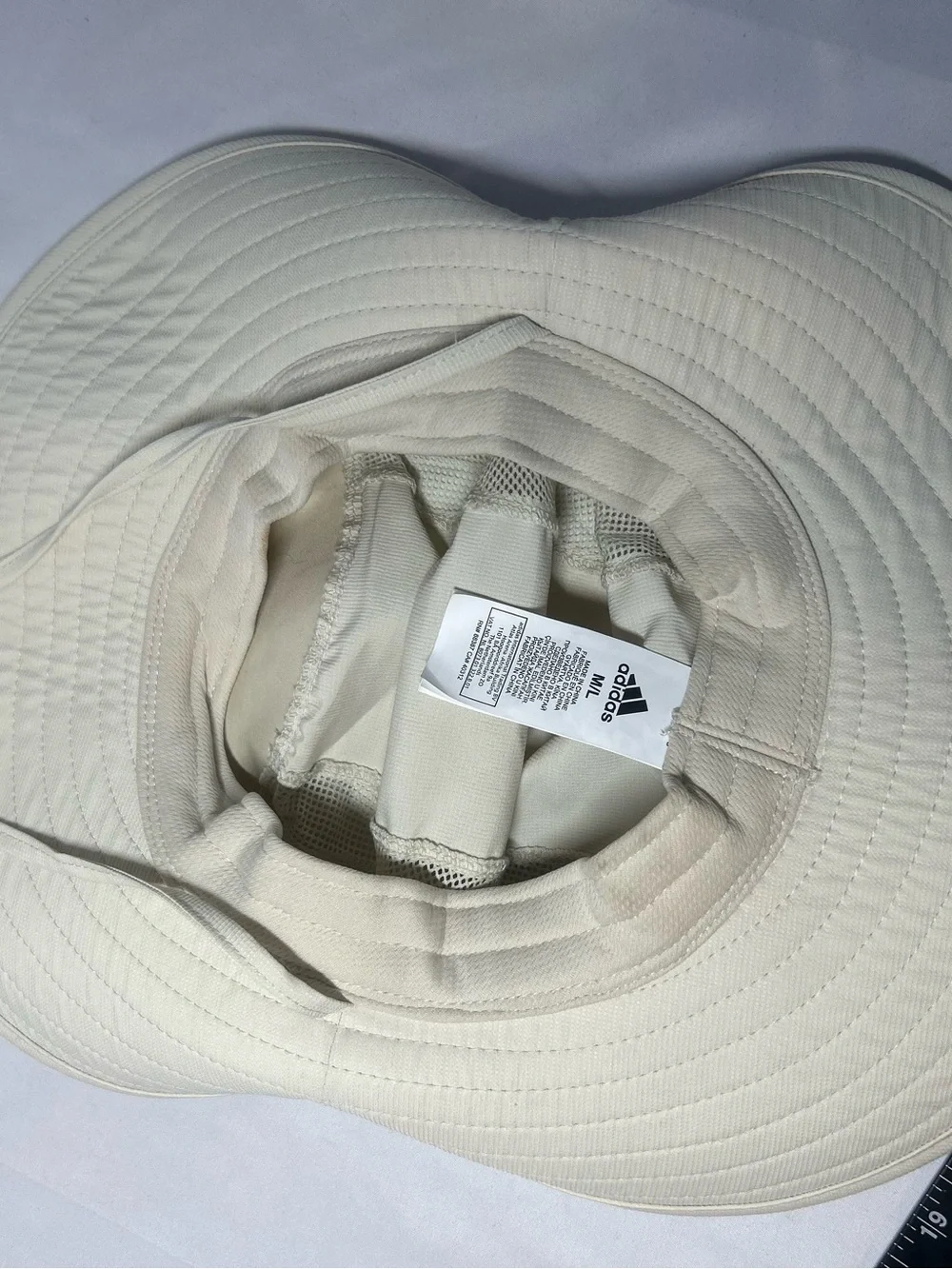 Adidas Boonie Bucket Hat Cream Wide Brim UPF Sun Hiking Fishing M/L Adult